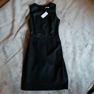NWT leather-like top fitted BR dress